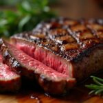 how much protein in steak