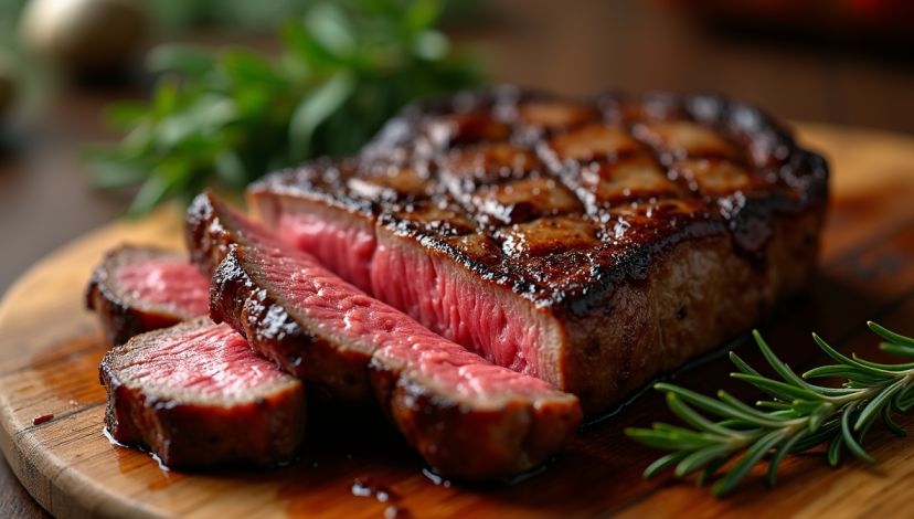 how much protein in steak
